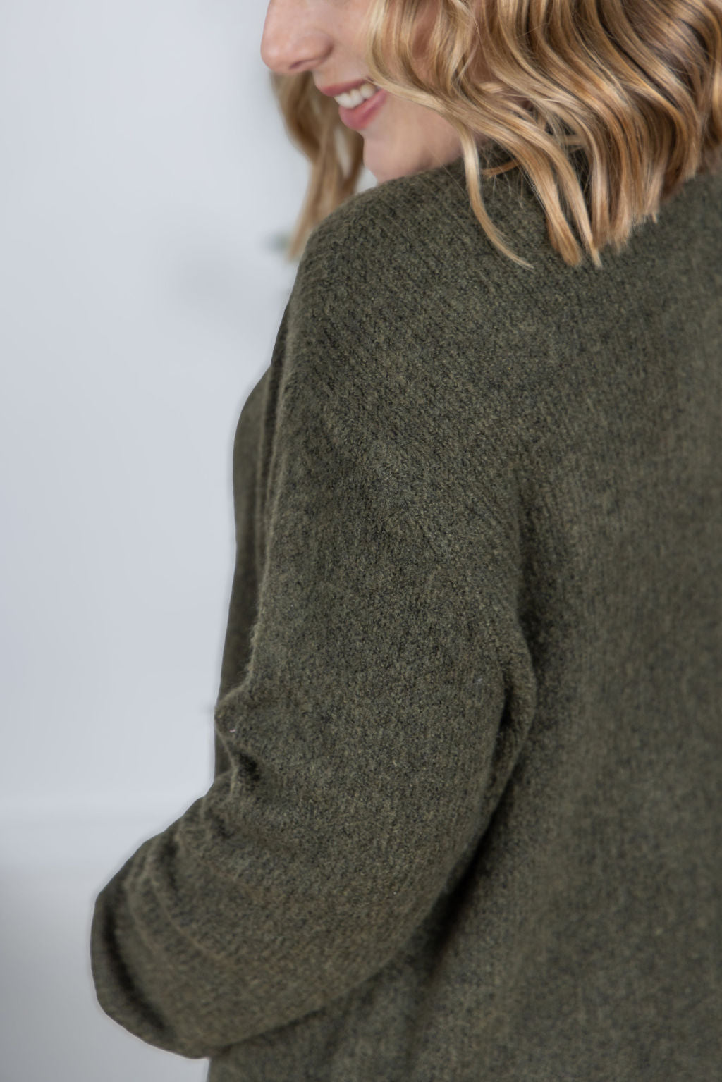 ARRIVED Madison Cozy Cardigan - Dark Olive