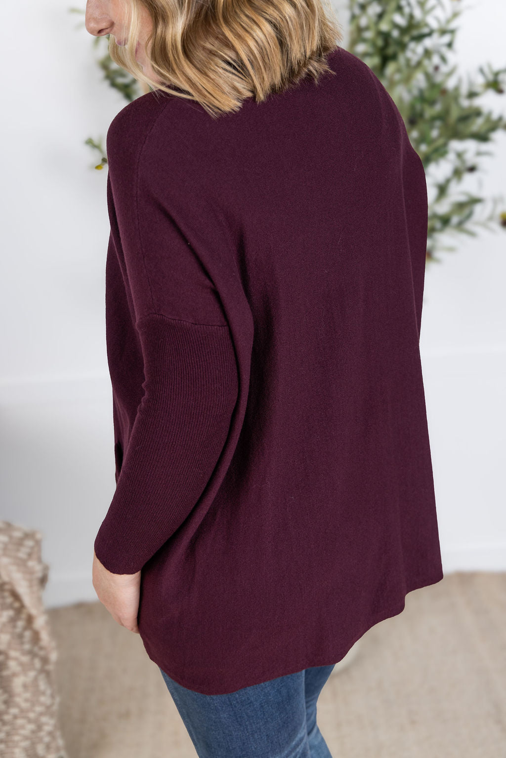 PREBOOK Naomi Pocket Sweater - Burgundy