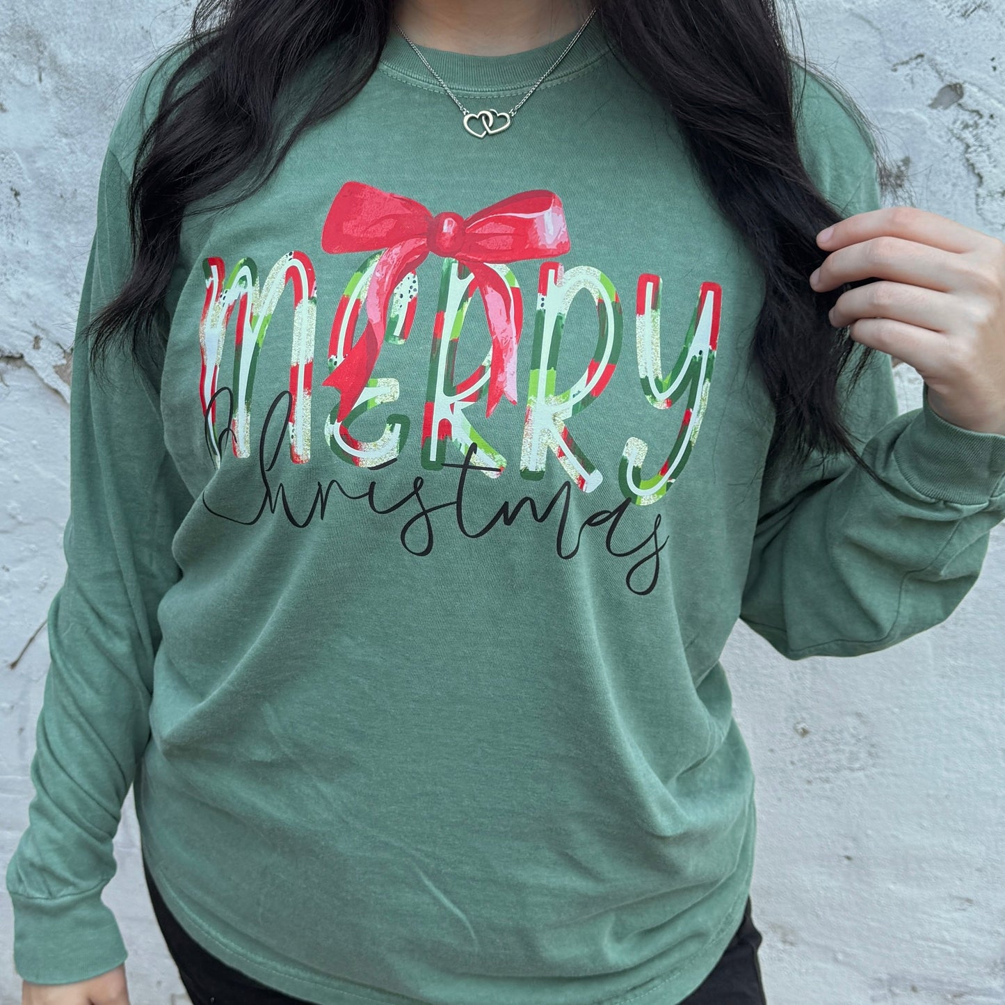 Merry Christmas Bow Graphic Tee