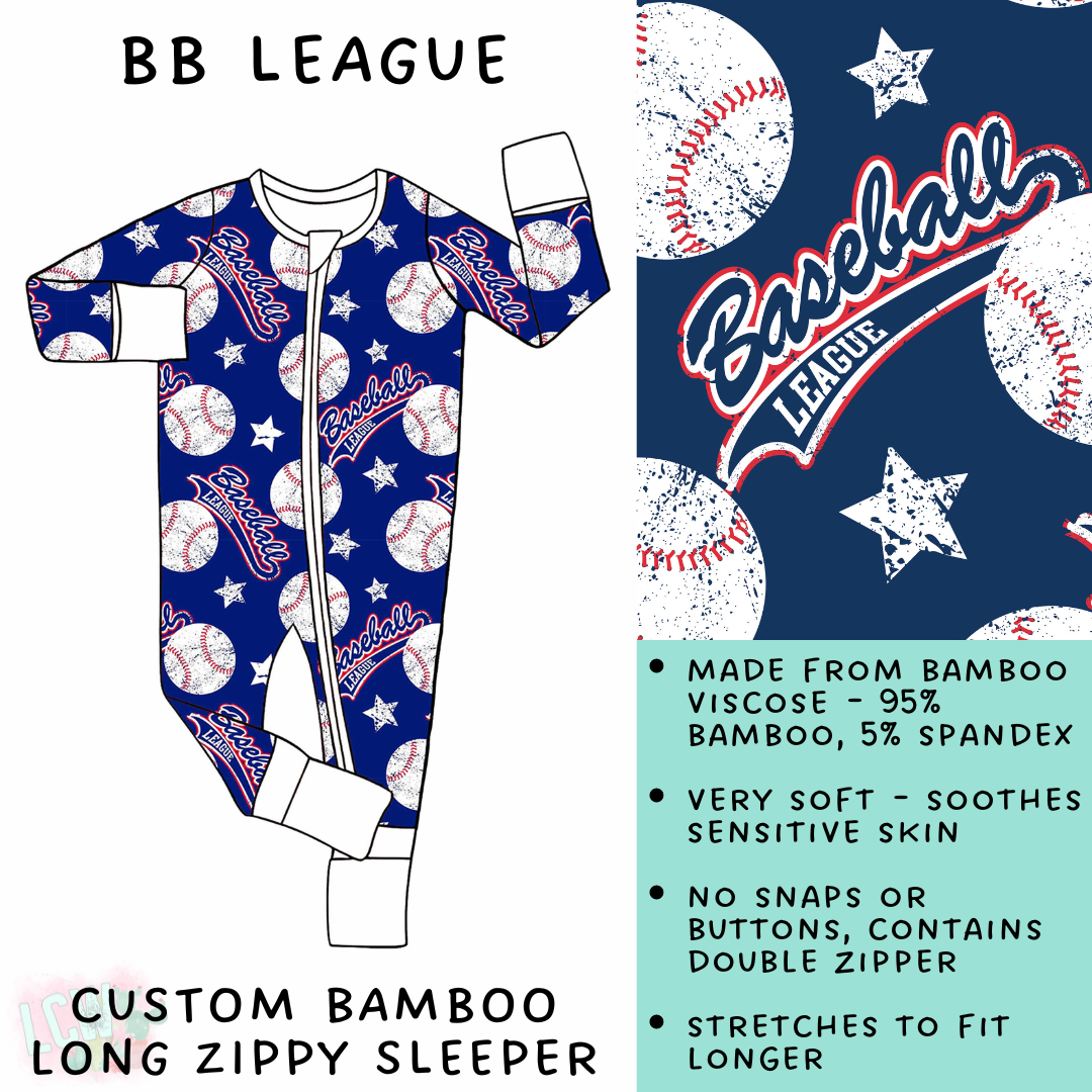 Batch #138 - Little Dreamers - Closes 6/25 - ETA mid August - BB League Bamboo Long Zippy Sleeper