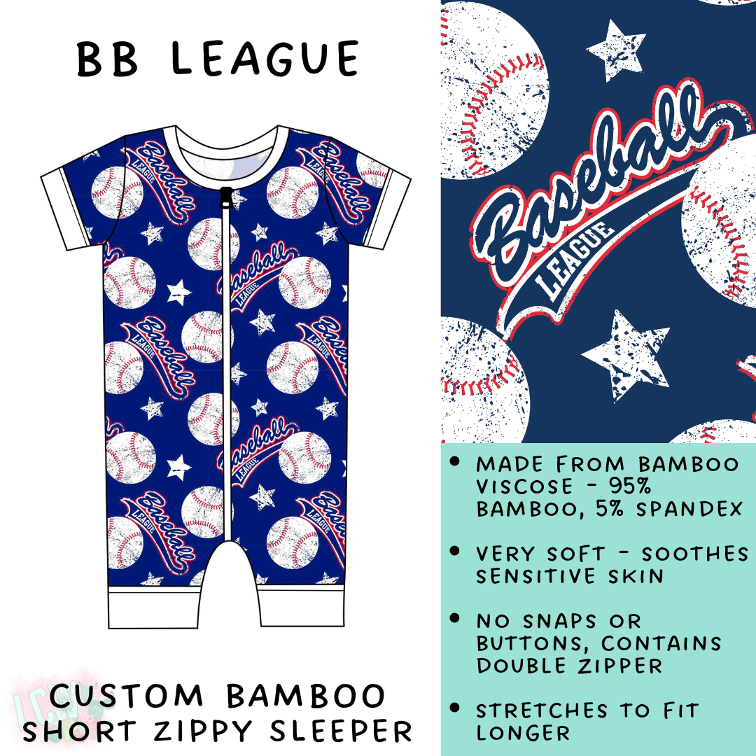 Batch #138 - Little Dreamers - Closes 6/25 - ETA mid August - BB League Bamboo Short Zippy Sleeper