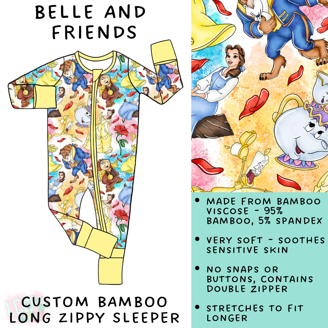 Batch #138 - Little Dreamers - Closes 6/25 - ETA mid August - Belle and Friends Bamboo Long Zippy Sleeper