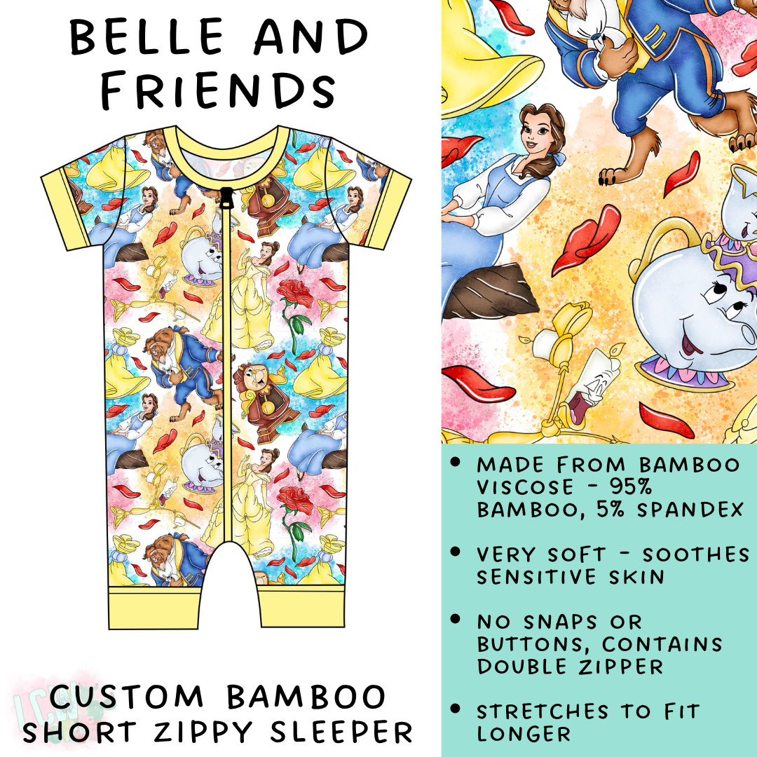 Batch #138 - Little Dreamers - Closes 6/25 - ETA mid August - Belle and Friends Bamboo Short Zippy Sleeper
