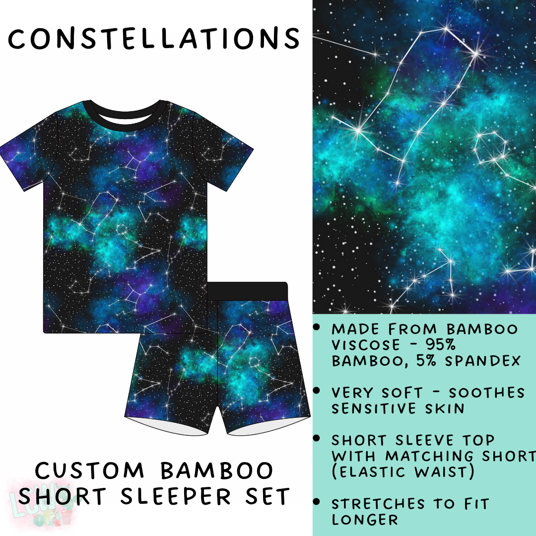 Batch #138 - Little Dreamers - Closes 6/26 - ETA mid August - Constellations Bamboo Short Sleeper Set
