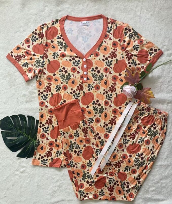 Shirley & Stone Fall Jogger Pajamas - Pumpkin *PRE ORDER*