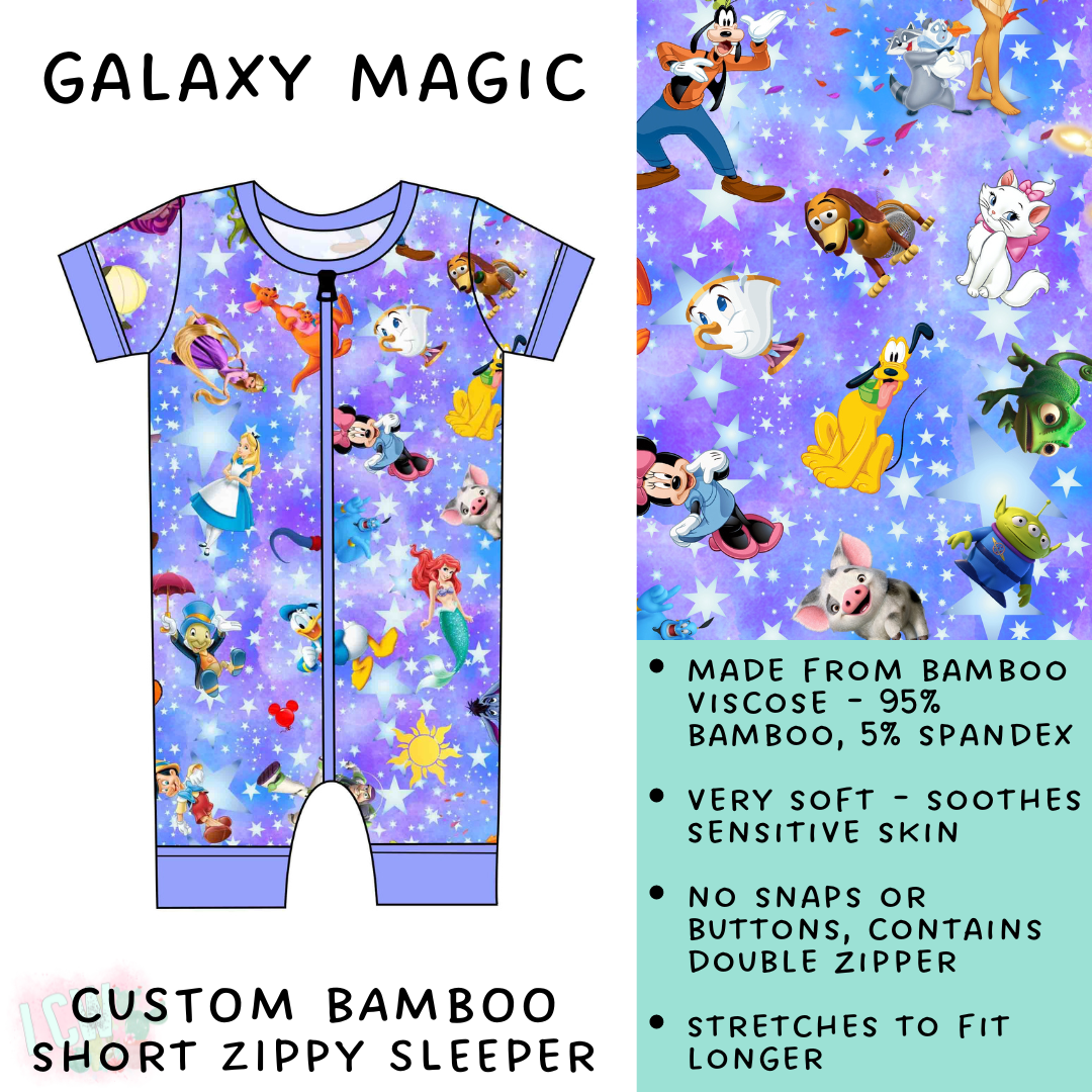 Batch #138 - Little Dreamers - Closes 6/25 - ETA mid August - Galaxy Magic Bamboo Short Zippy Sleeper