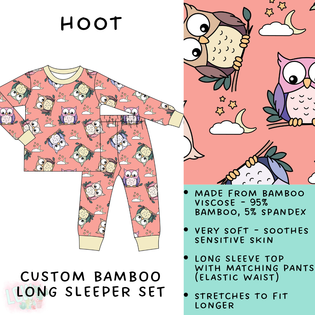Batch #138 - Little Dreamers - Closes 6/26 - ETA mid August - Hoot Bamboo Long Sleeper Set