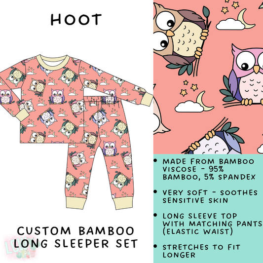 Batch #138 - Little Dreamers - Closes 6/26 - ETA mid August - Hoot Bamboo Long Sleeper Set