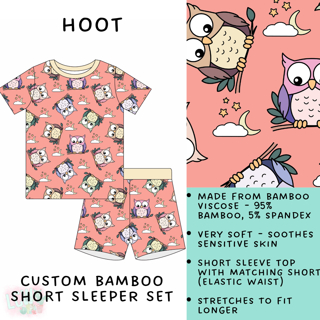 Batch #138 - Little Dreamers - Closes 6/26 - ETA mid August - Hoot Bamboo Short Sleeper Set