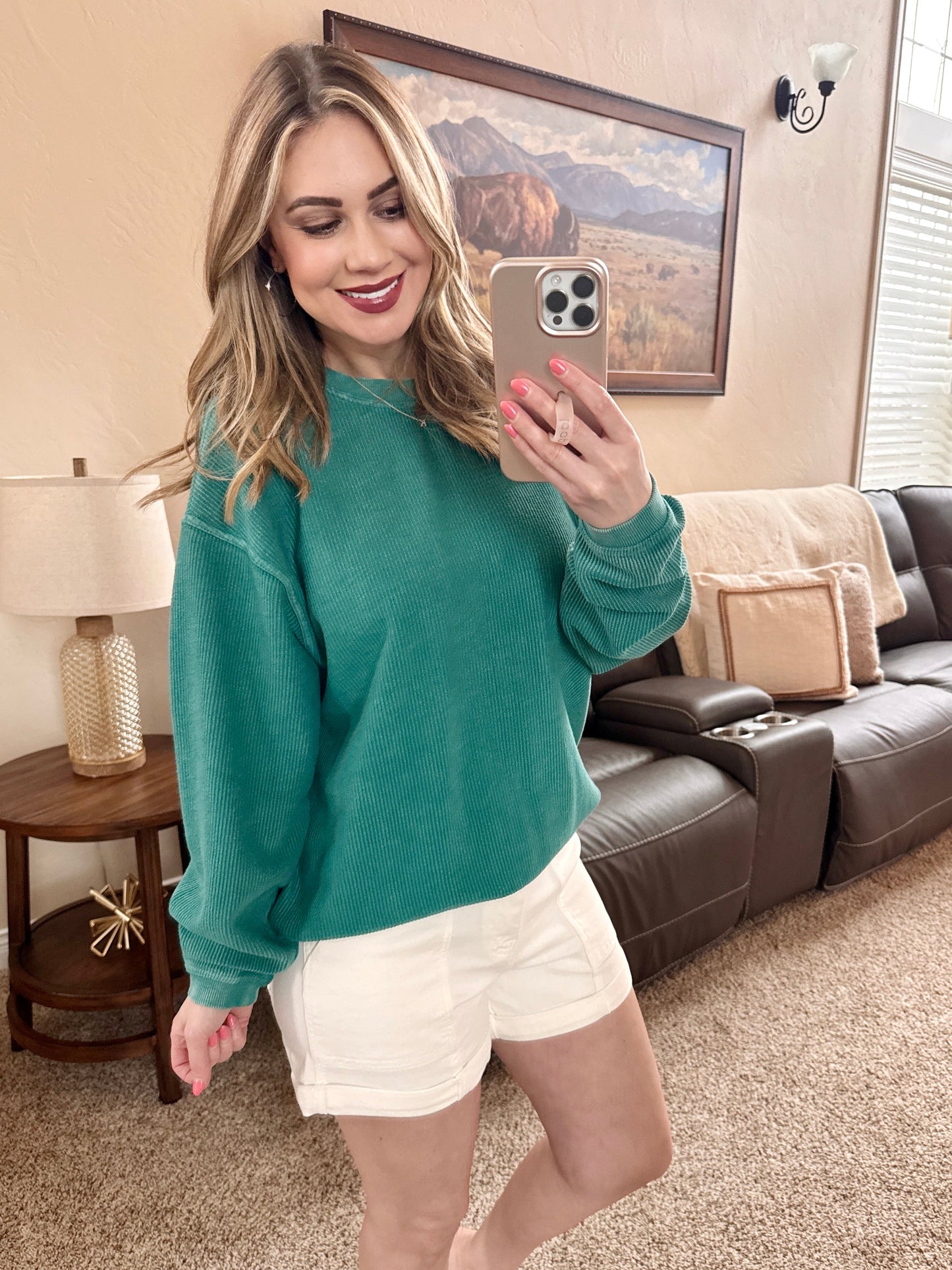 White Aurora Weekender Judy Blue Shorts With Double Rolled Cuff