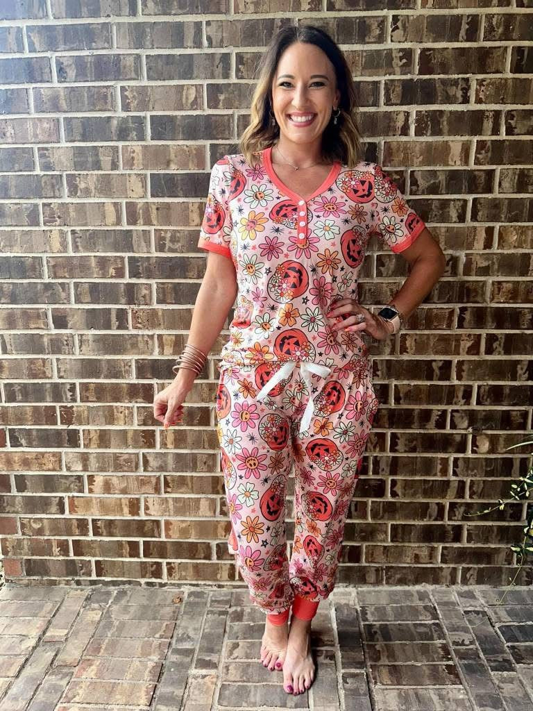 Shirley & Stone Halloween Pajamas - Hippie Pumpkin *PRE ORDER*