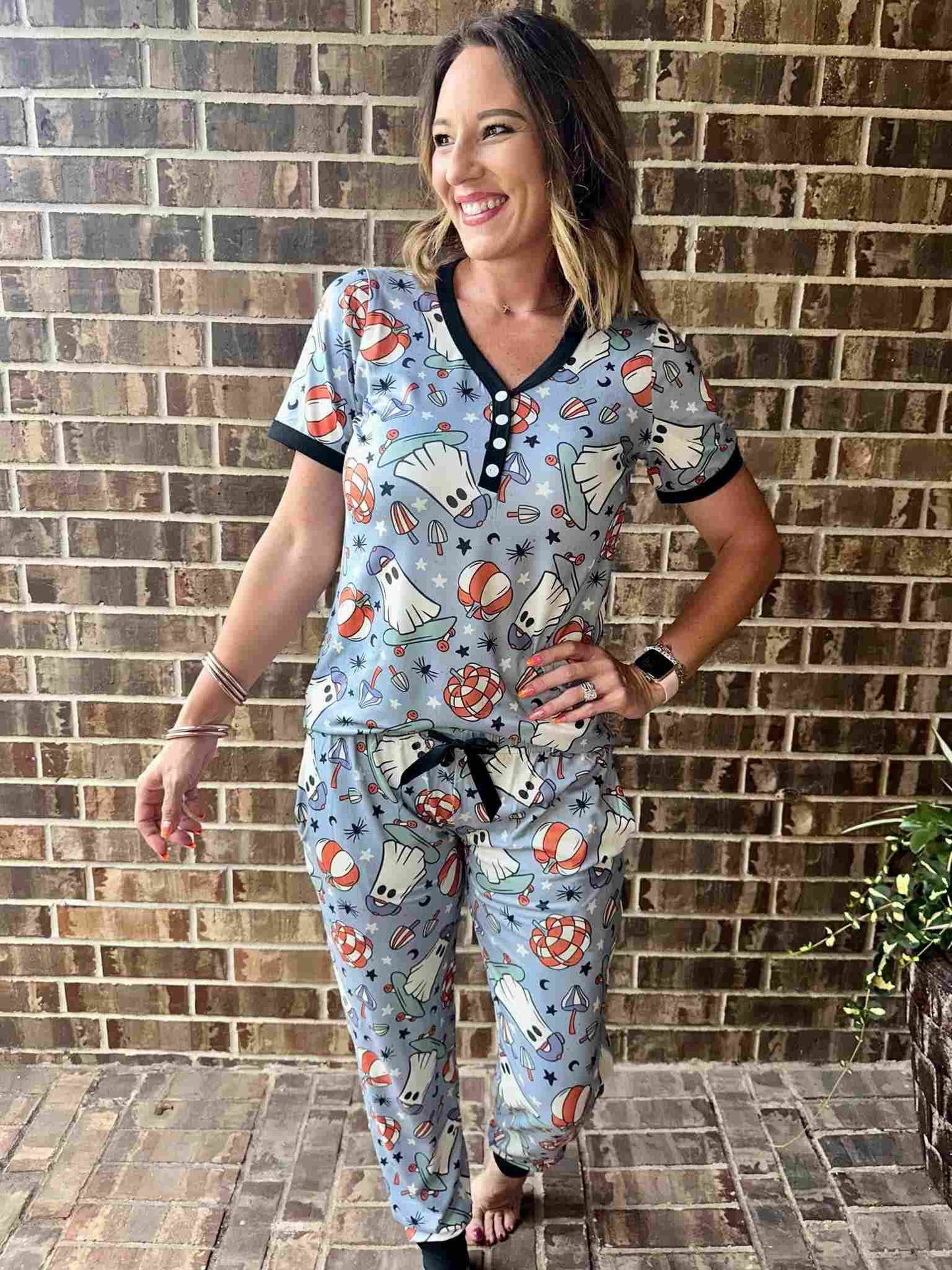 Shirley & Stone Halloween Pajamas - Halloween Skateboard *PRE ORDER*