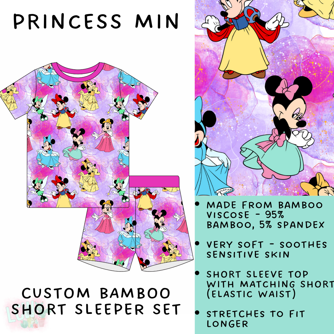 Batch #138 - Little Dreamers - Closes 6/26 - ETA mid August - Princess Min Bamboo Short Sleeper Set