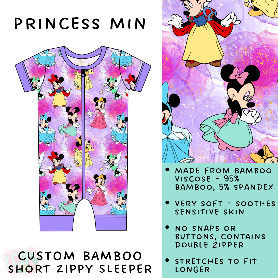 Batch #138 - Little Dreamers - Closes 6/25 - ETA mid August - Princess Min Short Zippy Sleeper