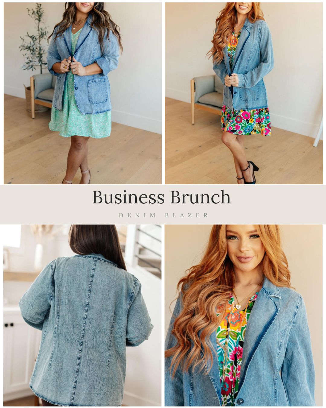 Business Brunch Denim Blazer