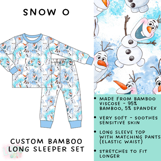 Batch #138 - Little Dreamers - Closes 6/26 - ETA mid August - Snow O Bamboo Long Sleeper Set