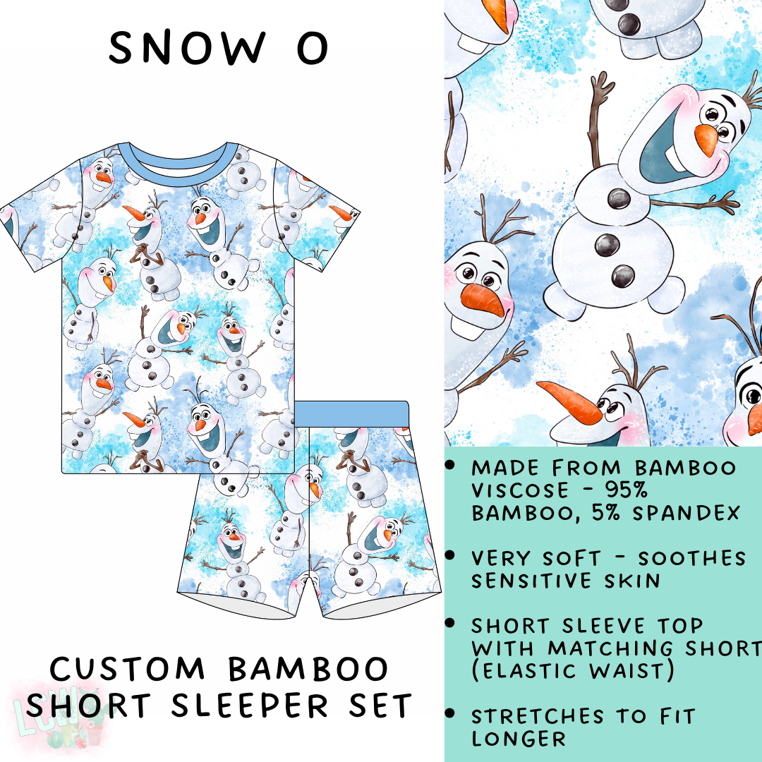 Batch #138 - Little Dreamers - Closes 6/26 - ETA mid August - Snow O Bamboo Short Sleeper Set
