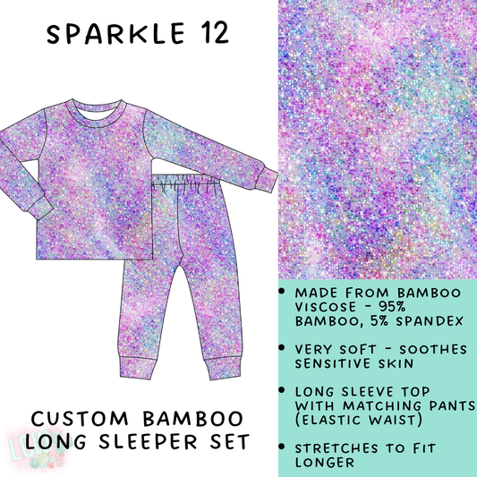 Batch #138 - Little Dreamers - Closes 6/26 - ETA mid August - Sparkle 12 Bamboo Long Sleeper Set