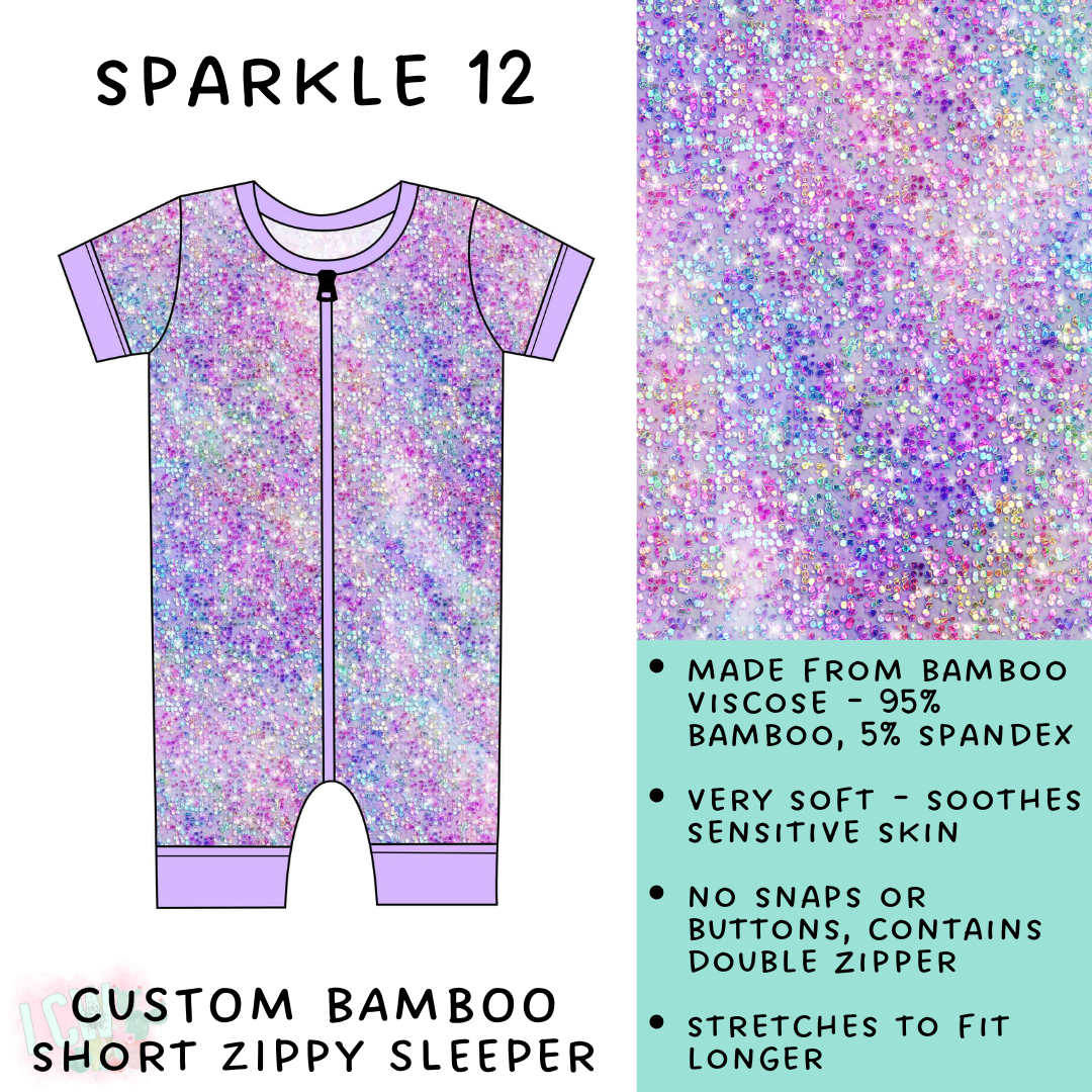Batch #138 - Little Dreamers - Closes 6/25 - ETA mid August - Sparkle 12 Short Zippy Sleeper