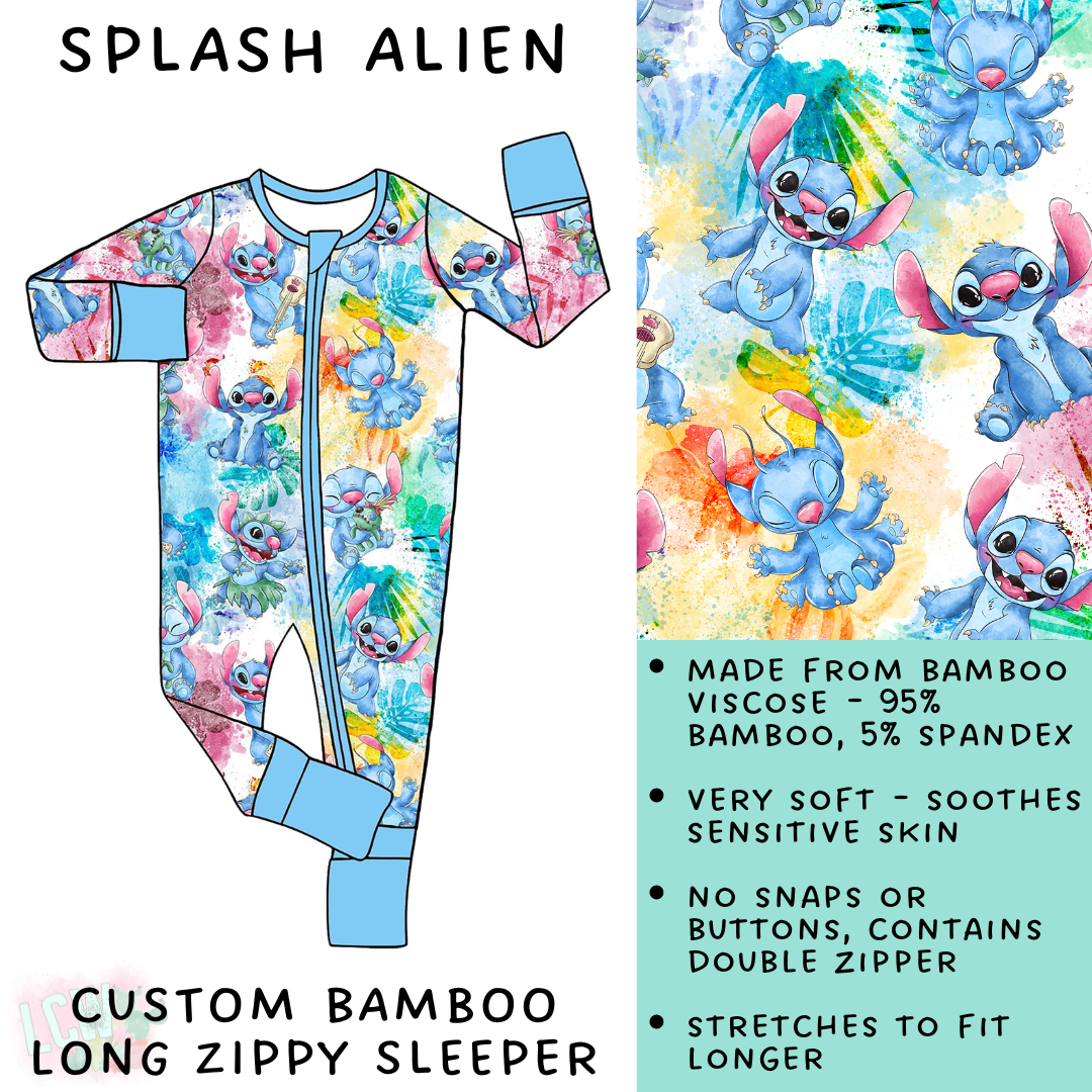 Batch #138 - Little Dreamers - Closes 6/25 - ETA mid August - Splash Alien Bamboo Long Zippy Sleeper