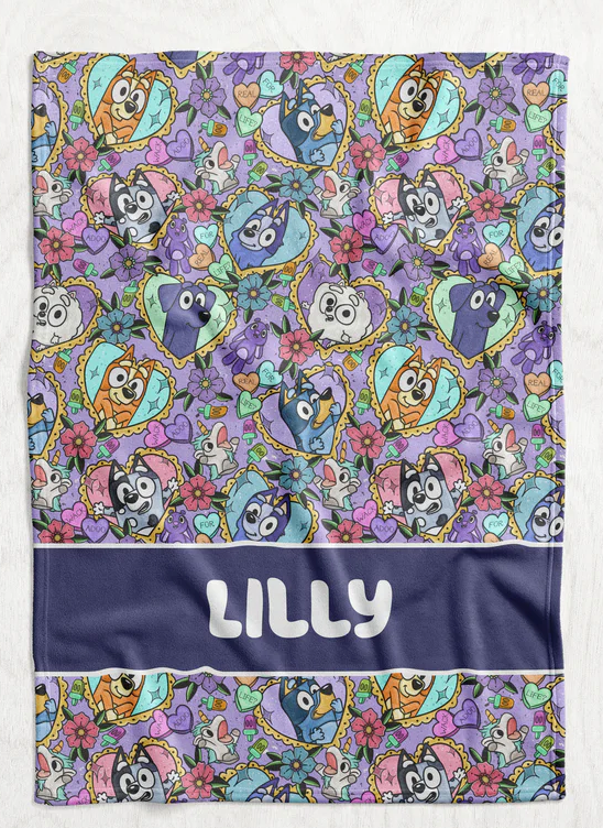 Personalized Dog Tattoo Blanket