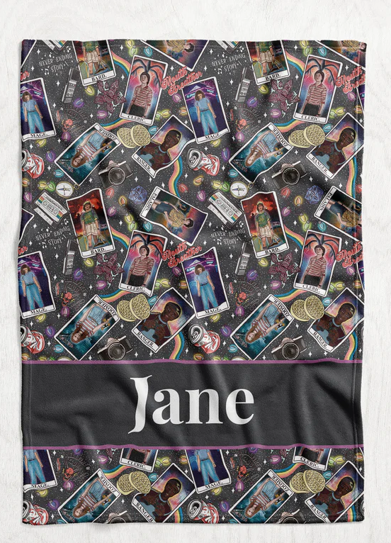 Personalized Stranger Things Inspired Blanket