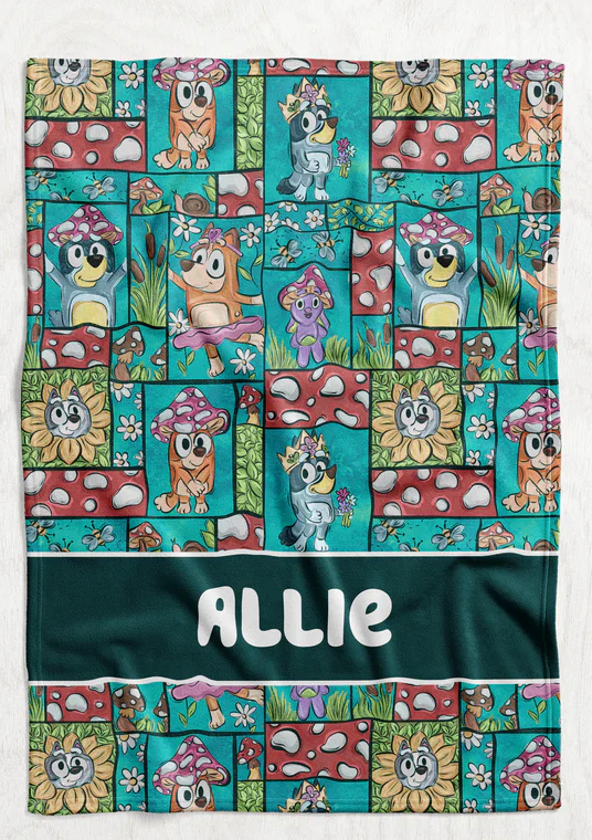 Personalized Dog Blanket - Gloomy Mushroom