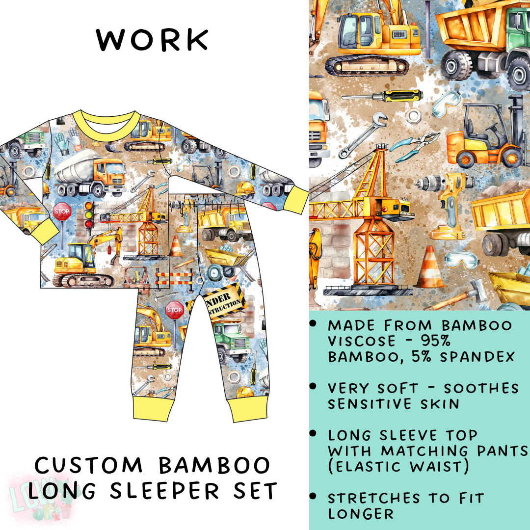 Batch #138 - Little Dreamers - Closes 6/26 - ETA mid August - Work Bamboo Long Sleeper Set
