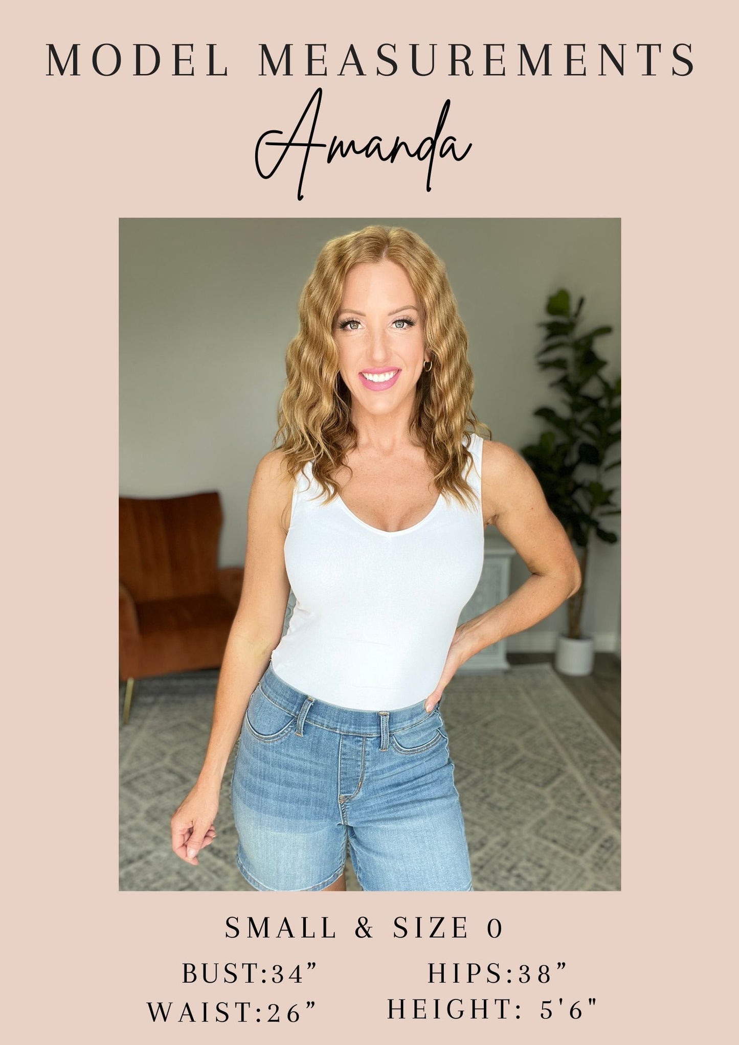 Emily Judy Blue High Rise Cool Denim Pull On Capri Jeans