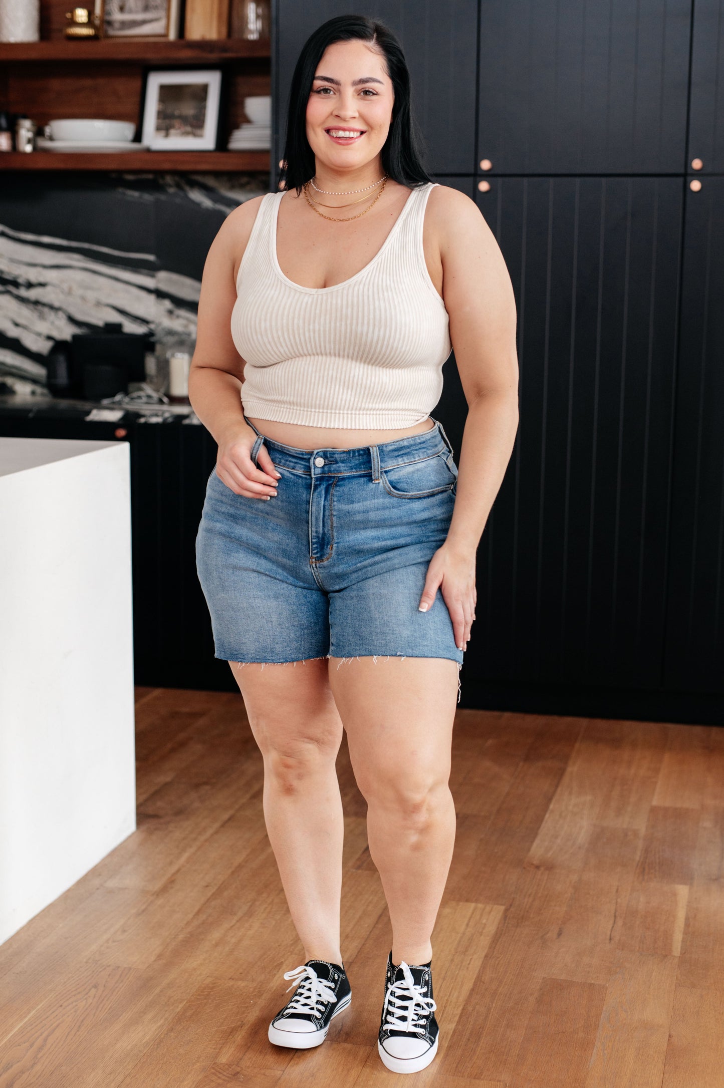 Willa Judy Blue High Rise Cutoff Shorts