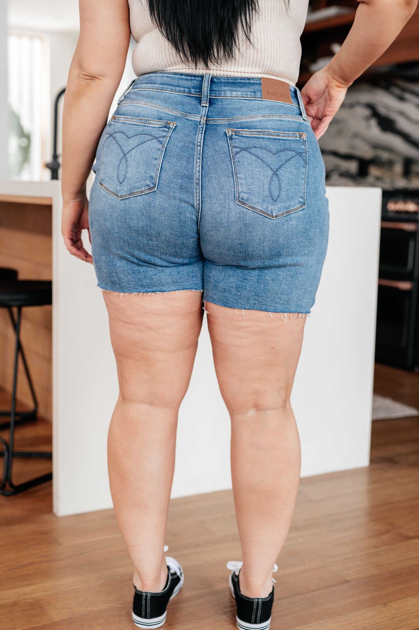 Willa Judy Blue High Rise Cutoff Shorts