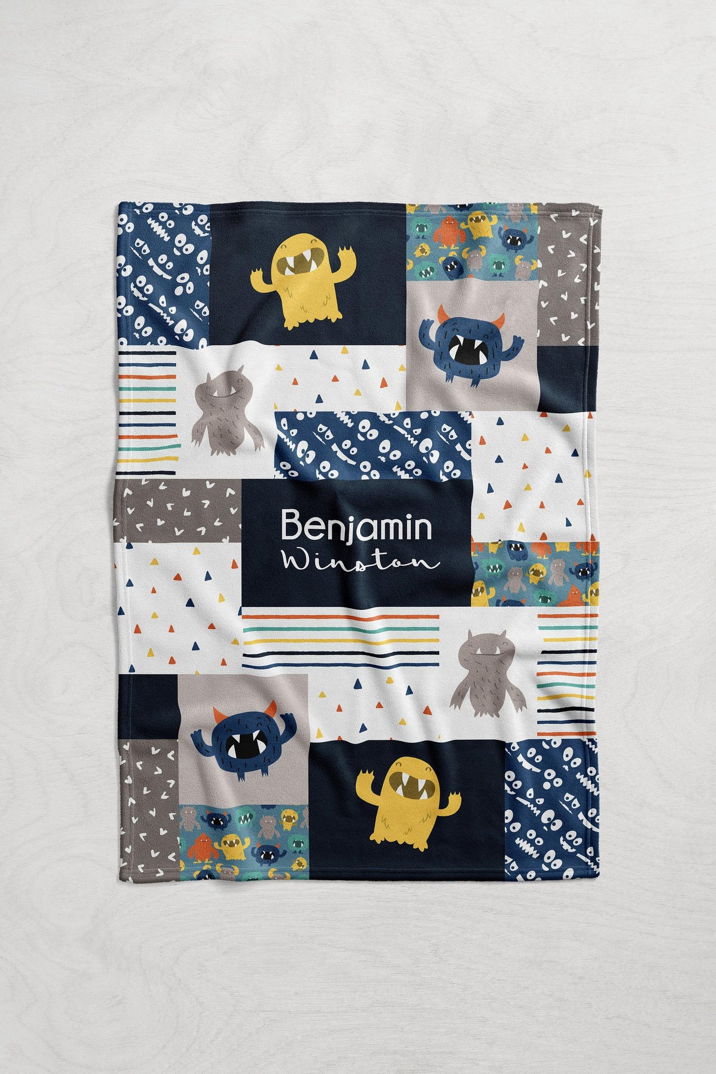 Personalized Monster Blanket
