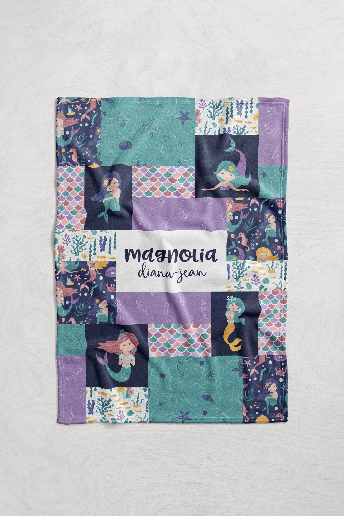 Personalized Mermaid Blanket