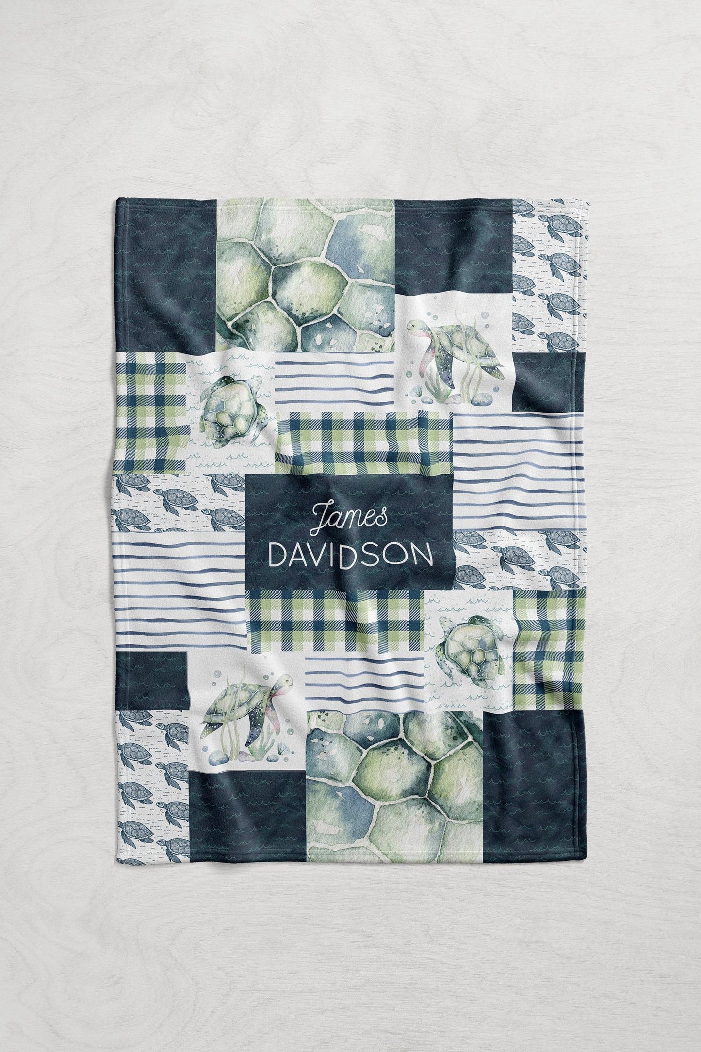 Personalized Turtle Blanket