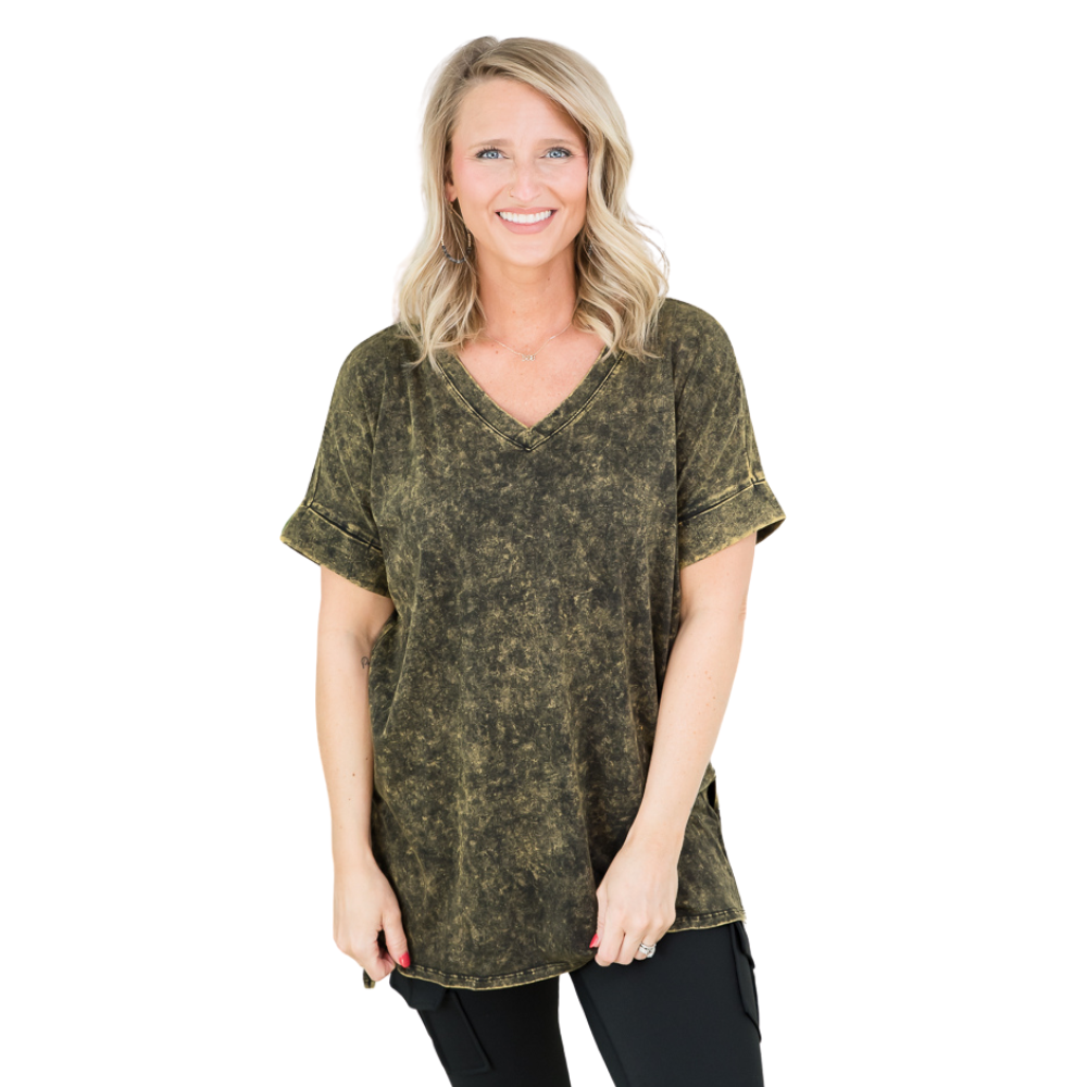 Speak the Truth Top in Olive