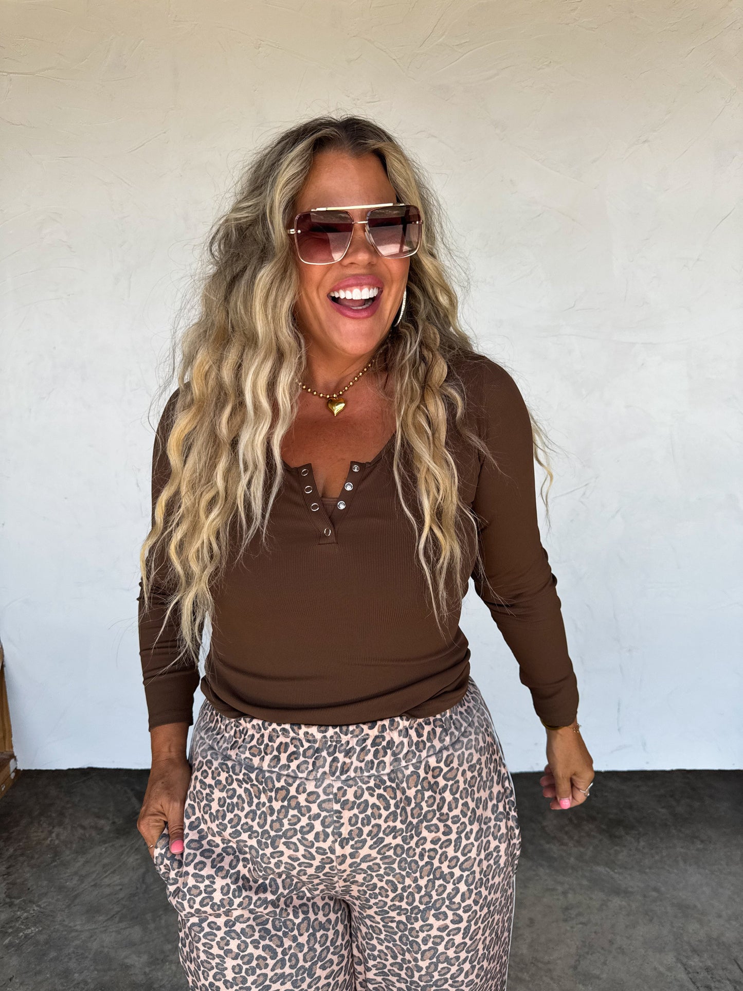 PREORDER- FALL BROOKLYN SNAP HENLEY TOP