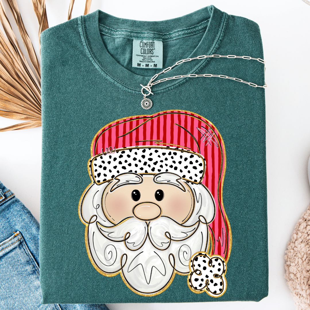 Polka Dot Santa Graphic Tee