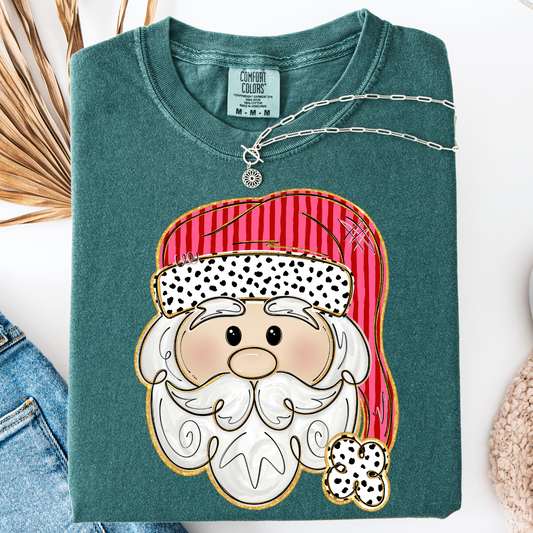 Polka Dot Santa Graphic Tee