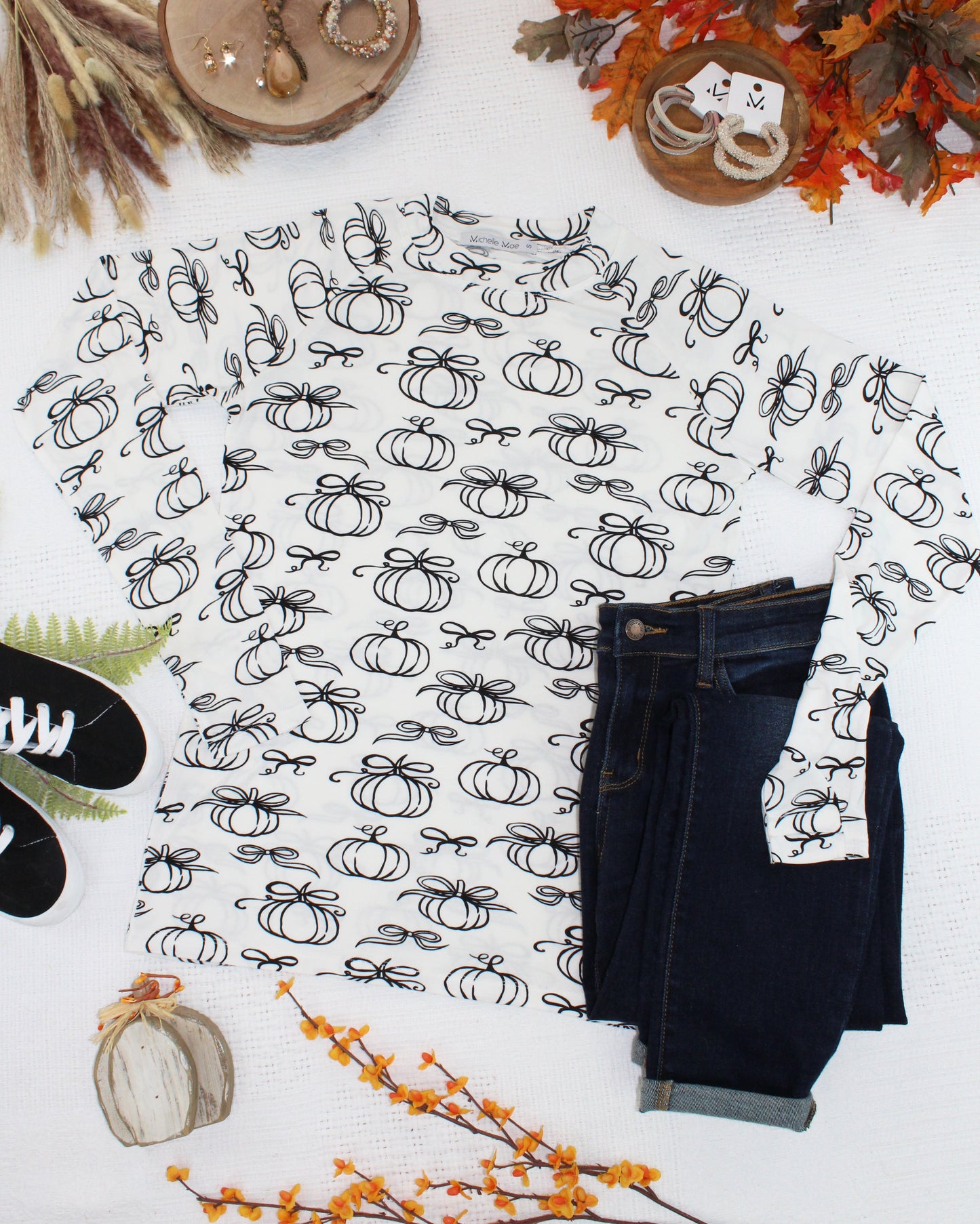 IN STOCK Blair Long Sleeve Top - Classic Pumpkins