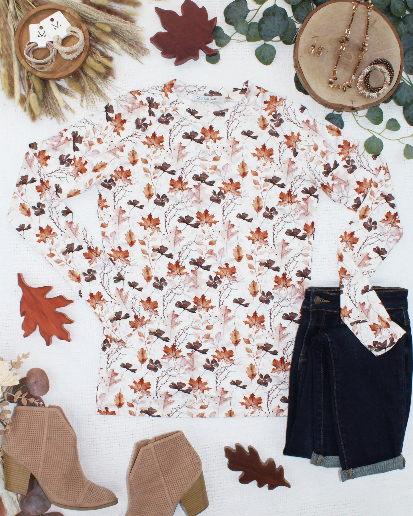 IN STOCK Blair Long Sleeve Top - Fall Foliage