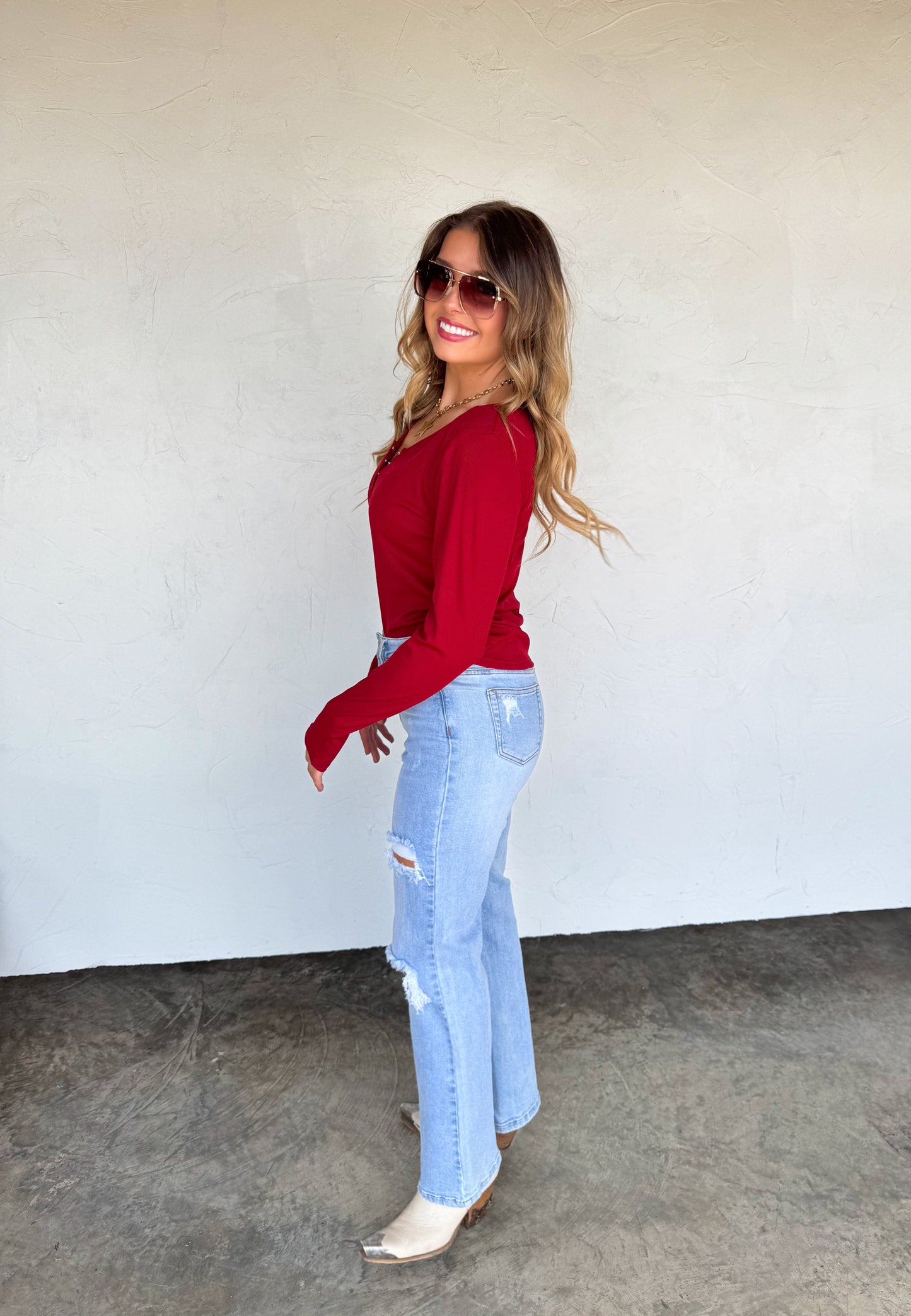 PREORDER- FALL BROOKLYN SNAP HENLEY TOP