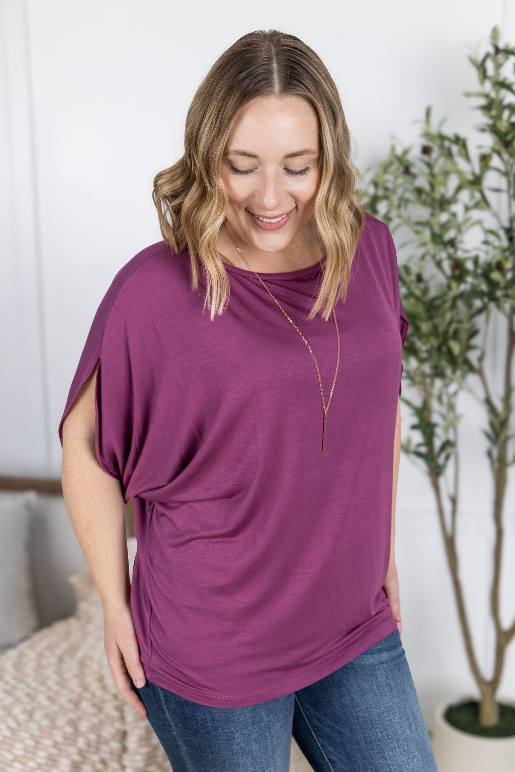 PREBOOK Darcy Dolman Top - Mulberry