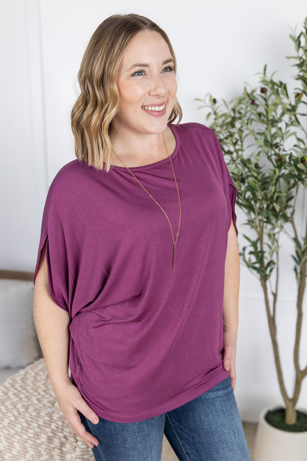 PREBOOK Darcy Dolman Top - Mulberry