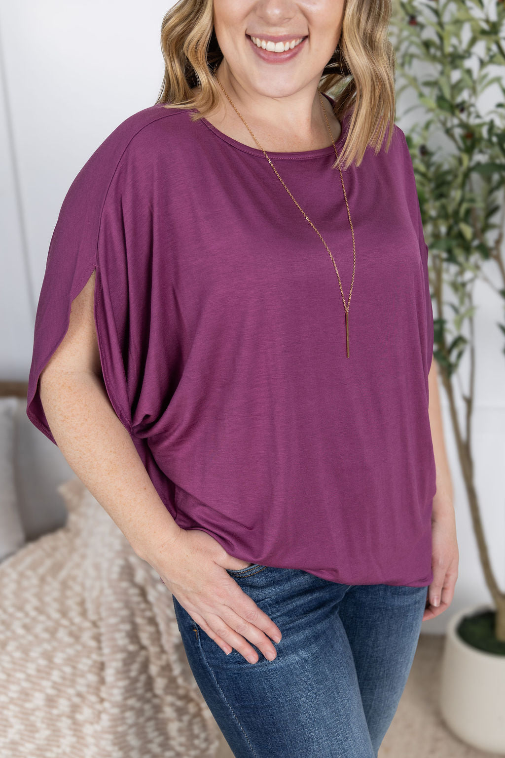 PREBOOK Darcy Dolman Top - Mulberry