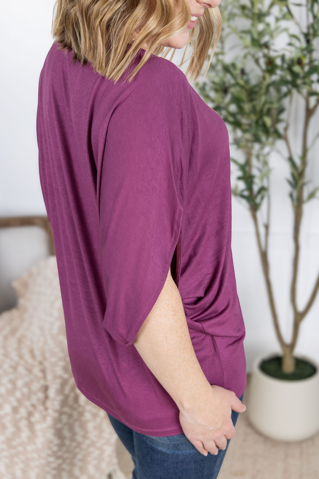 PREBOOK Darcy Dolman Top - Mulberry