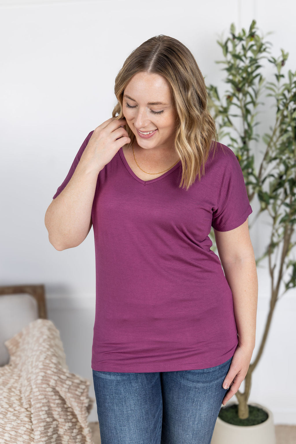 PREBOOK Chloe Cozy Tee - Mulberry