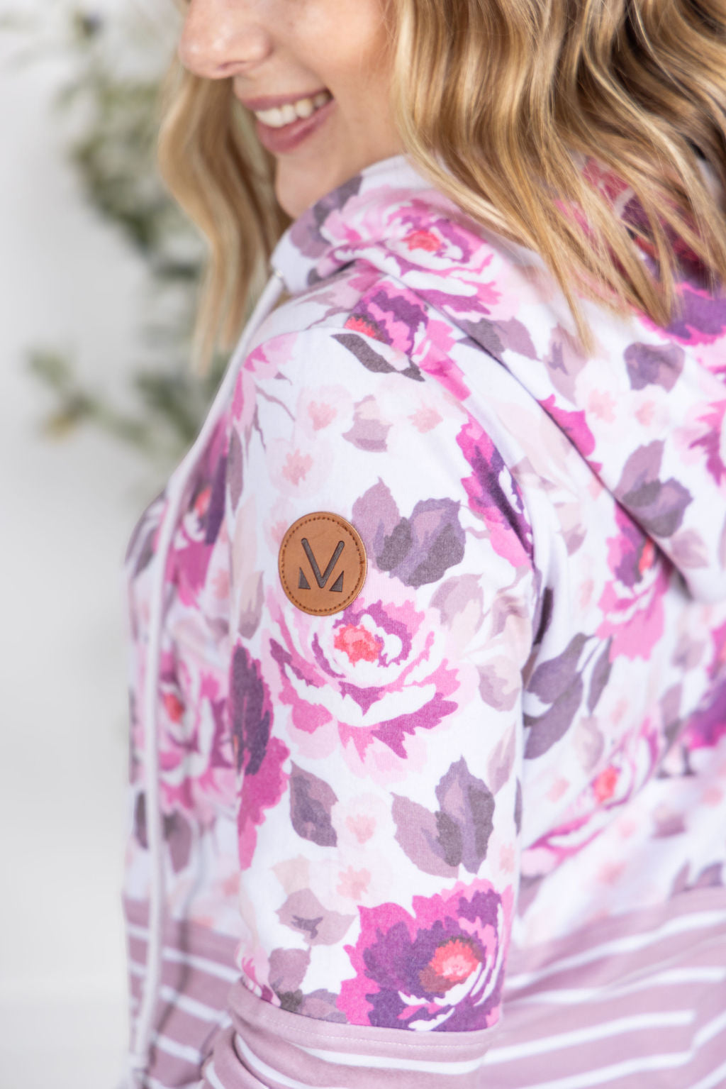 PREBOOK Hailey Pullover Hoodie - Autumn Blossom and Stripes