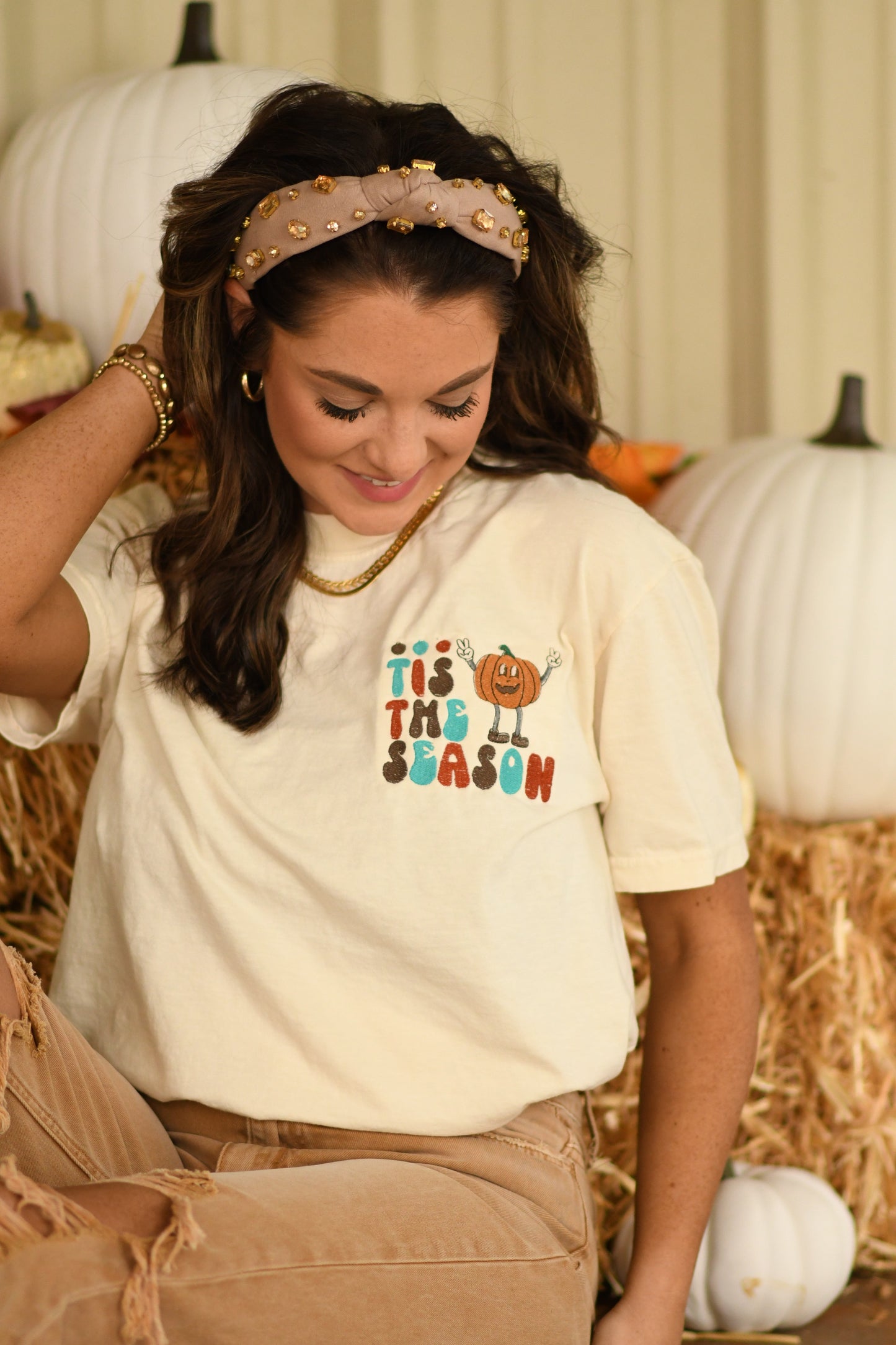 Tis The Season Short Sleeve Embroidered Tee