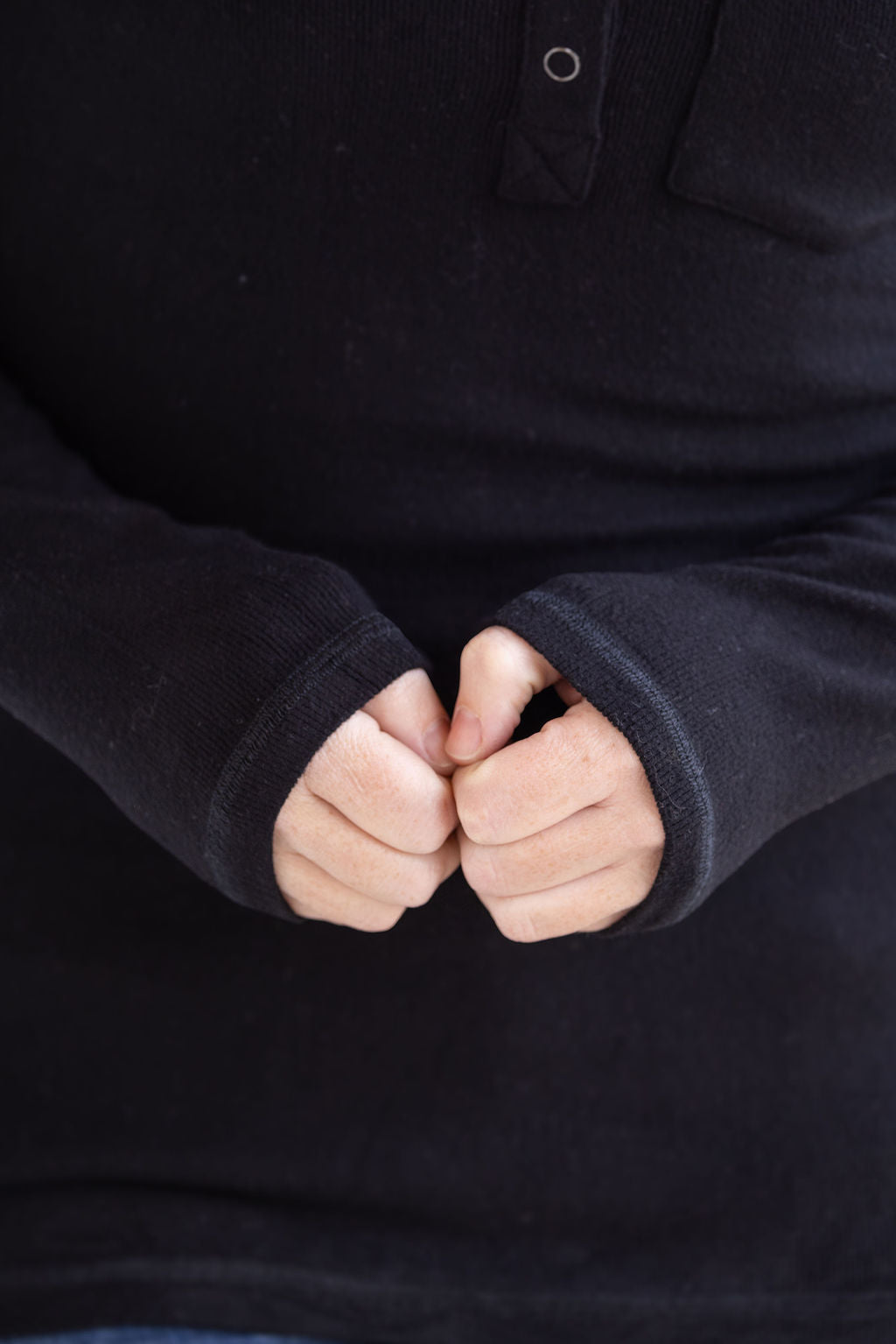 IN STOCK Georgia Long Sleeve Top - Black