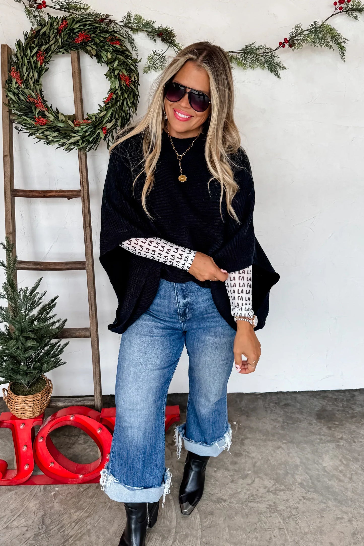 PREORDER: Holiday Meg Pullover Poncho